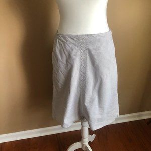 Banana Republic Blue White Size 4 Seersucker Pocket Skirt